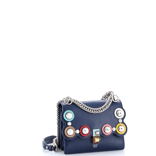 Fendi Eyelet Kan I Bag Leather with Crystals Small