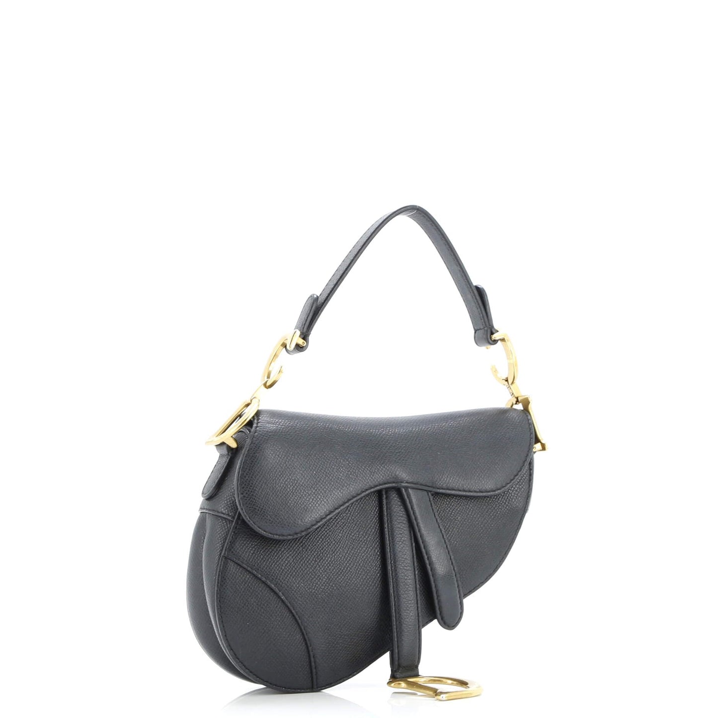 Christian Dior Saddle Handbag Leather Mini