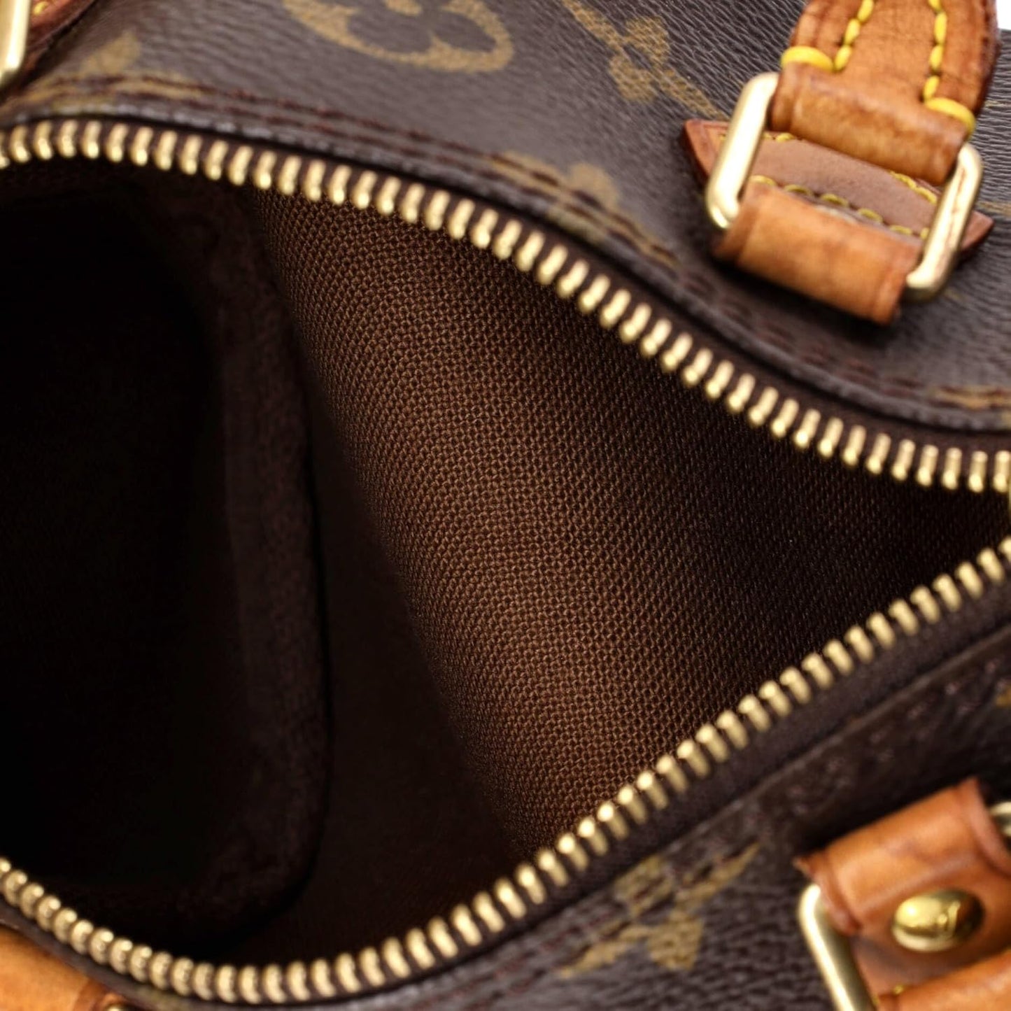 Louis Vuitton Monogram Speedy HL Mini Crossbody Handbag Brown NWT