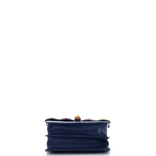 Fendi Eyelet Kan I Bag Leather with Crystals Small