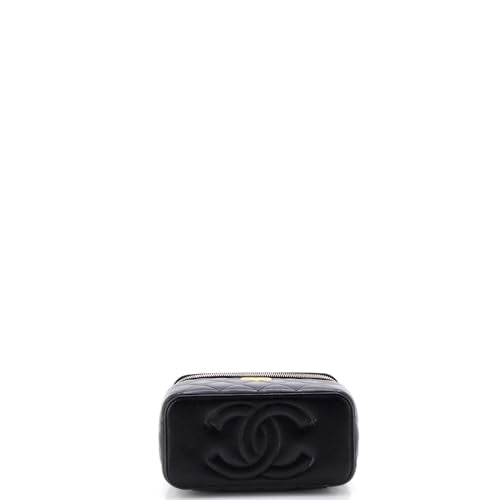 Chanel All Slide Long Vanity Case with Chain Quilted Lambskin Small