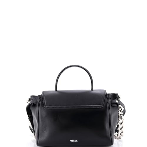 Versace La Medusa Top Handle Bag Leather with Zipper Detail Medium