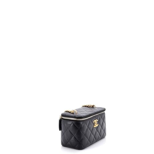 Chanel All Slide Long Vanity Case with Chain Quilted Lambskin Small