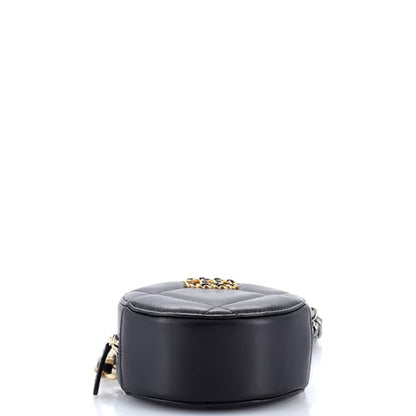 Chanel 19 Round Clutch with Chain Quilted Leather