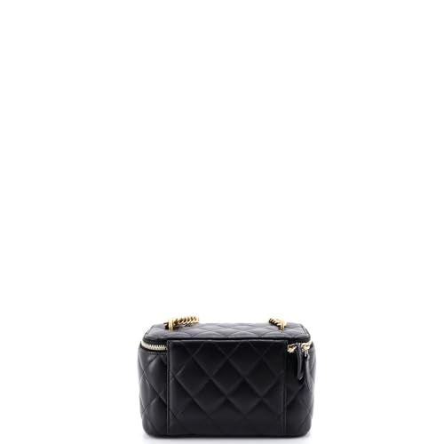 Chanel All Slide Long Vanity Case with Chain Quilted Lambskin Small