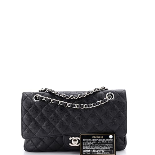 Chanel Classic Double Flap Bag Quilted Caviar Medium