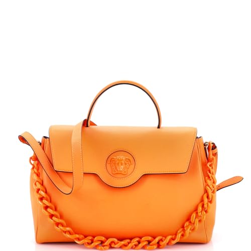 Versace La Medusa Top Handle Bag Leather Large