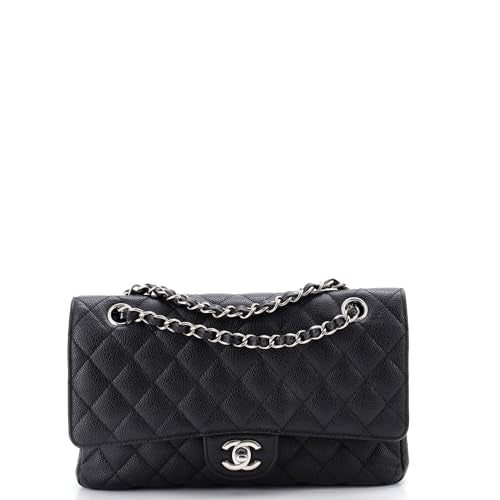 Chanel Classic Double Flap Bag Quilted Caviar Medium