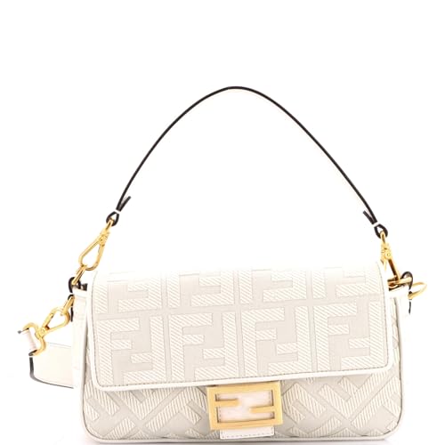 Fendi FF Baguette NM Bag Zucca Embroidered Canvas Medium