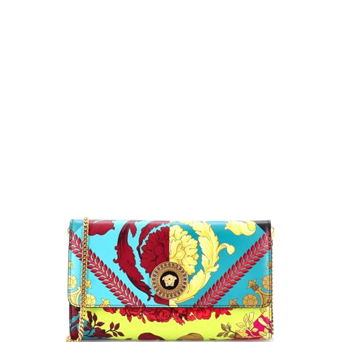 Versace Icon Wallet on Chain Printed Leather