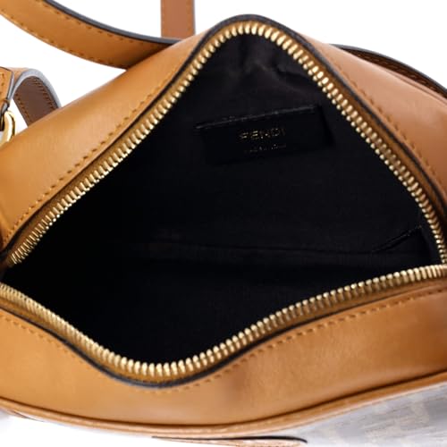 Fendi FF Logo Stamp Camera Bag Zucca Coated Canvas Small