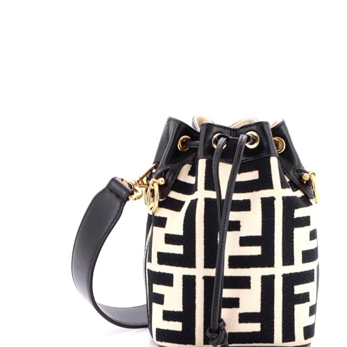 Fendi Mon Tresor Bucket Bag Zucca Embroidered Canvas Mini