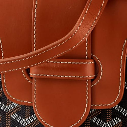 Goyard Saigon Top Handle Bag Coated Canvas with Leather PM