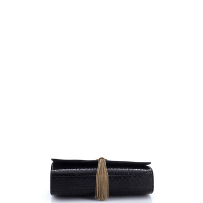 Yves Saint Laurent Python Monogram Tassel Crossbody Bag