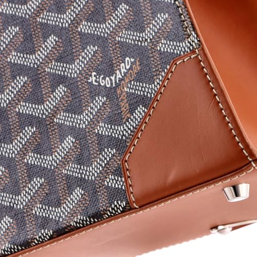 Goyard Saigon Top Handle Bag Coated Canvas with Leather PM