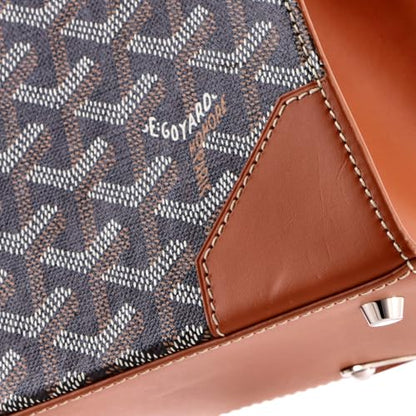 Goyard Saigon Top Handle Bag Coated Canvas with Leather PM