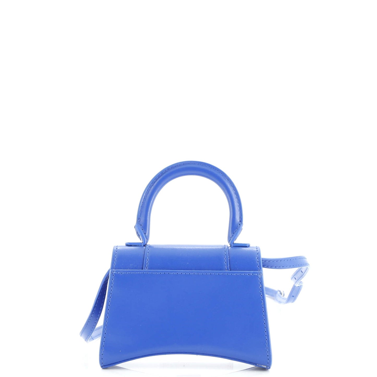 Balenciaga, Pre-Loved Hourglass Chain Top Handle Bag Leather Mini, Blue