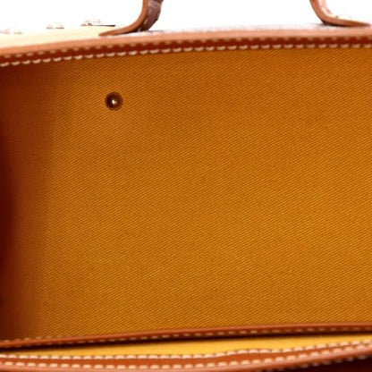 Goyard Saigon Top Handle Bag Coated Canvas with Leather PM