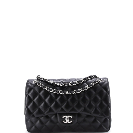Chanel Classic Double Flap Bag Quilted Lambskin Jumbo