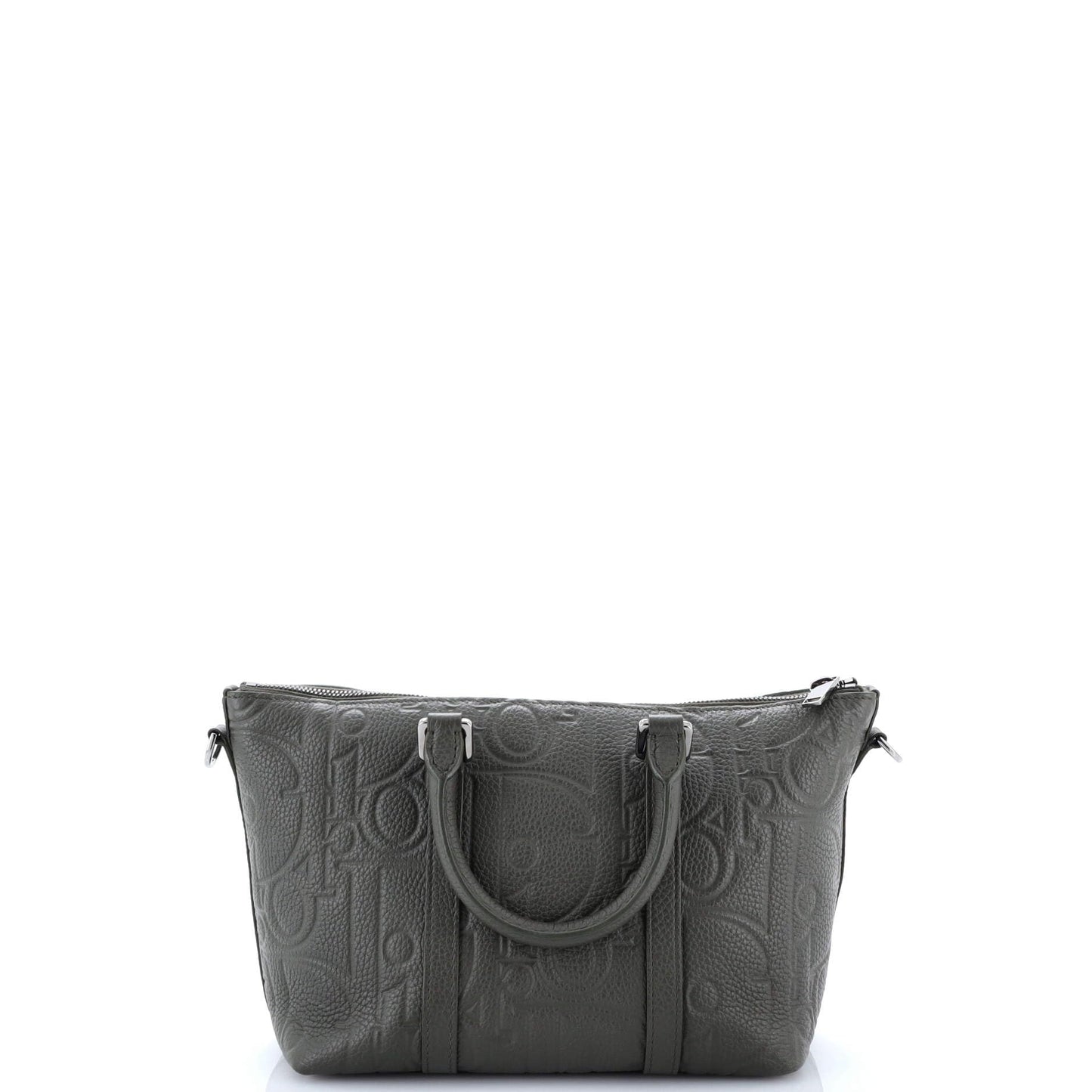Christian Dior Weekender Convertible Tote Maxi Oblique Embossed Leather 25