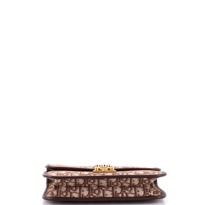 Christian Dior Addict Flap Bag with Strap Oblique Canvas Medium