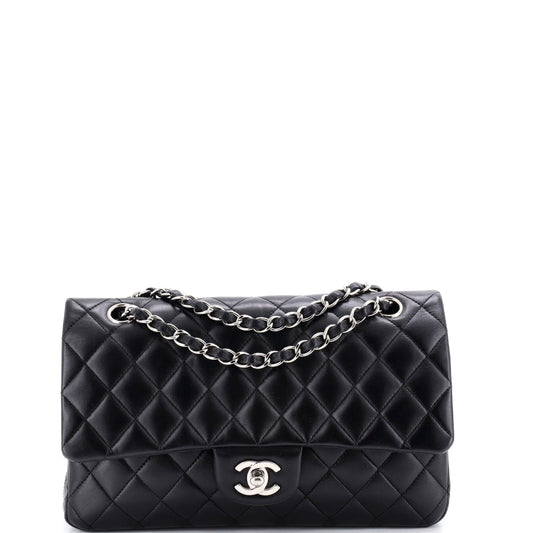 Chanel Vintage Classic Double Flap Bag Quilted Lambskin Medium