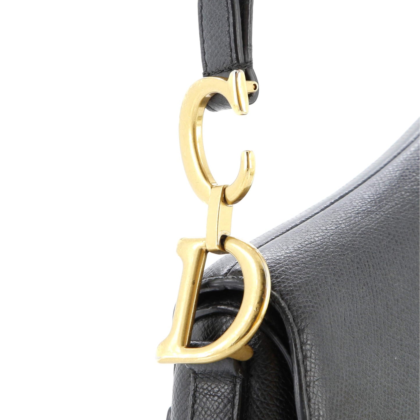 Christian Dior Saddle Handbag Leather Mini
