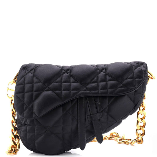 Christian Dior x ERL Venice Saddle Chain Bag Cannage Quilt Satin