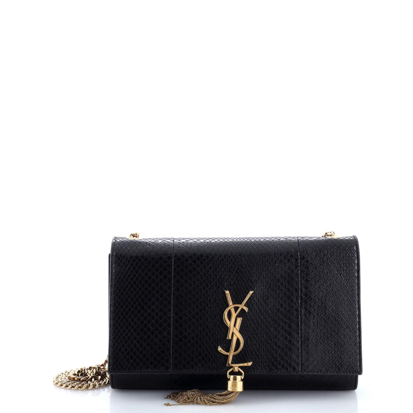 Yves Saint Laurent Python Monogram Tassel Crossbody Bag
