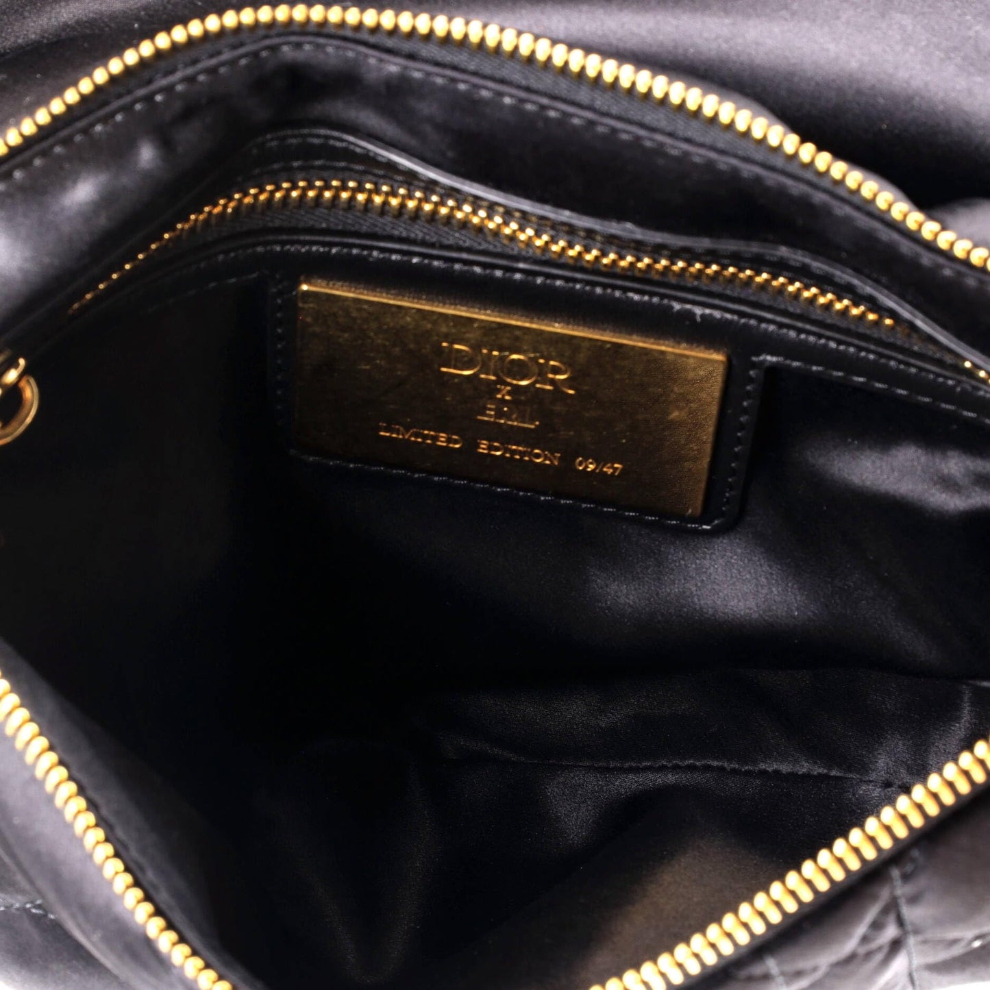 Christian Dior x ERL Venice Saddle Chain Bag Cannage Quilt Satin