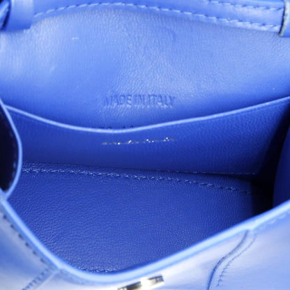 Balenciaga, Pre-Loved Hourglass Chain Top Handle Bag Leather Mini, Blue