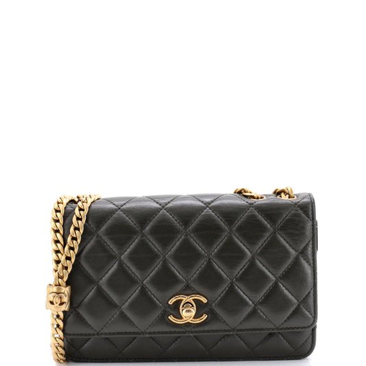 Chanel All Slide Long Wallet on Chain Quilted Lambskin
