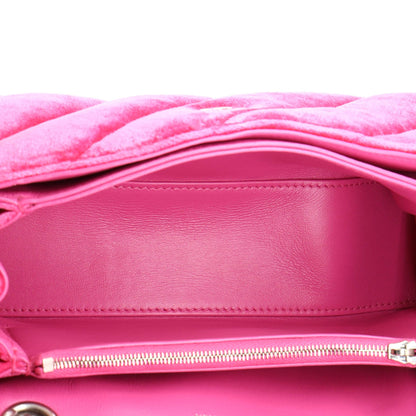 Balenciaga Crush Chain Flap Bag Quilted Velvet