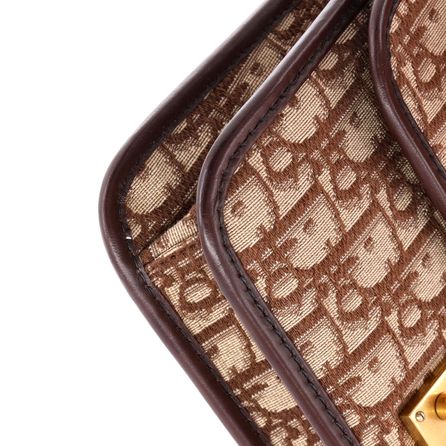 Christian Dior Addict Flap Bag with Strap Oblique Canvas Medium