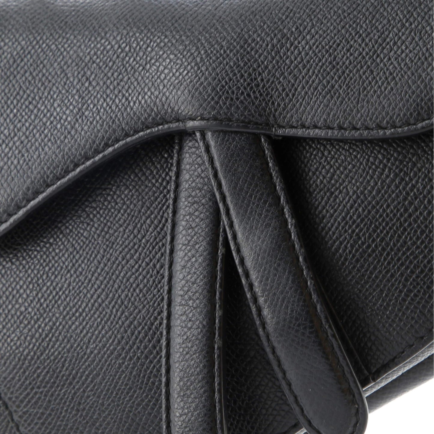 Christian Dior Saddle Handbag Leather Mini