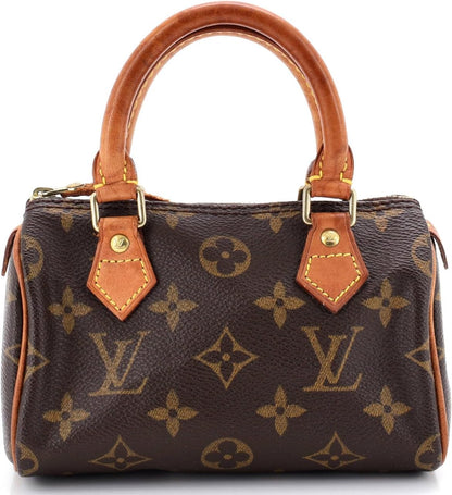Louis Vuitton Monogram Speedy HL Mini Crossbody Handbag Brown NWT