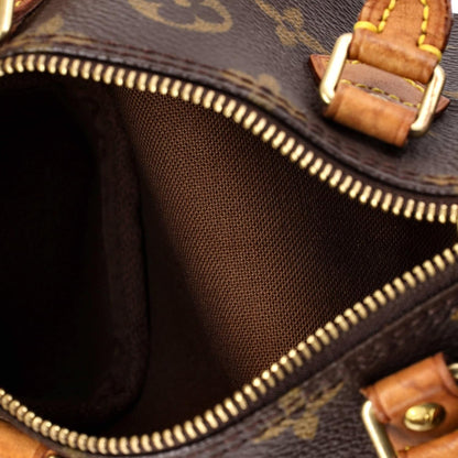 Louis Vuitton Monogram Speedy HL Mini Crossbody Handbag Brown NWT