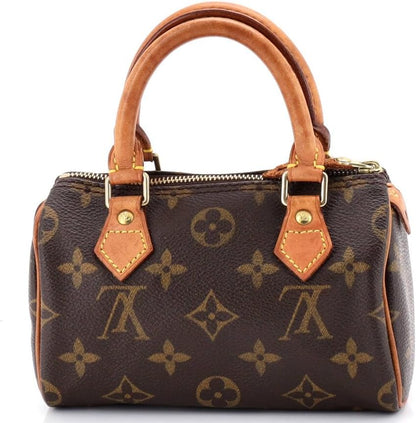 Louis Vuitton Monogram Speedy HL Mini Crossbody Handbag Brown NWT